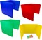 4E's Novelty Plastic Desk Dividers for Students - Pack of 4 - Desk Privacy Panel - Plastic Dividers, Testing Dividers for Classrooms, Easy-to-Clean Durable (Primary Colors)